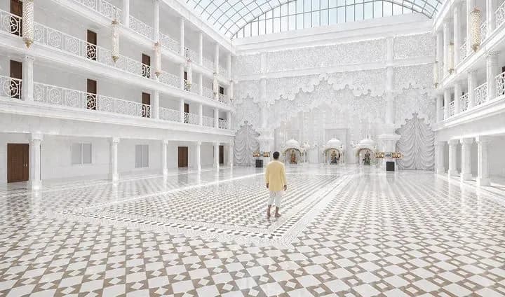 3D Temple Interior Render
