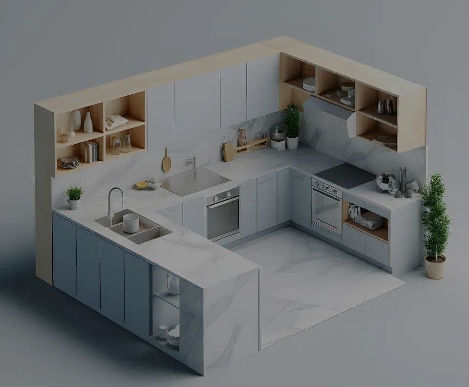 3D Floor Plan Design With Furniture Layouts