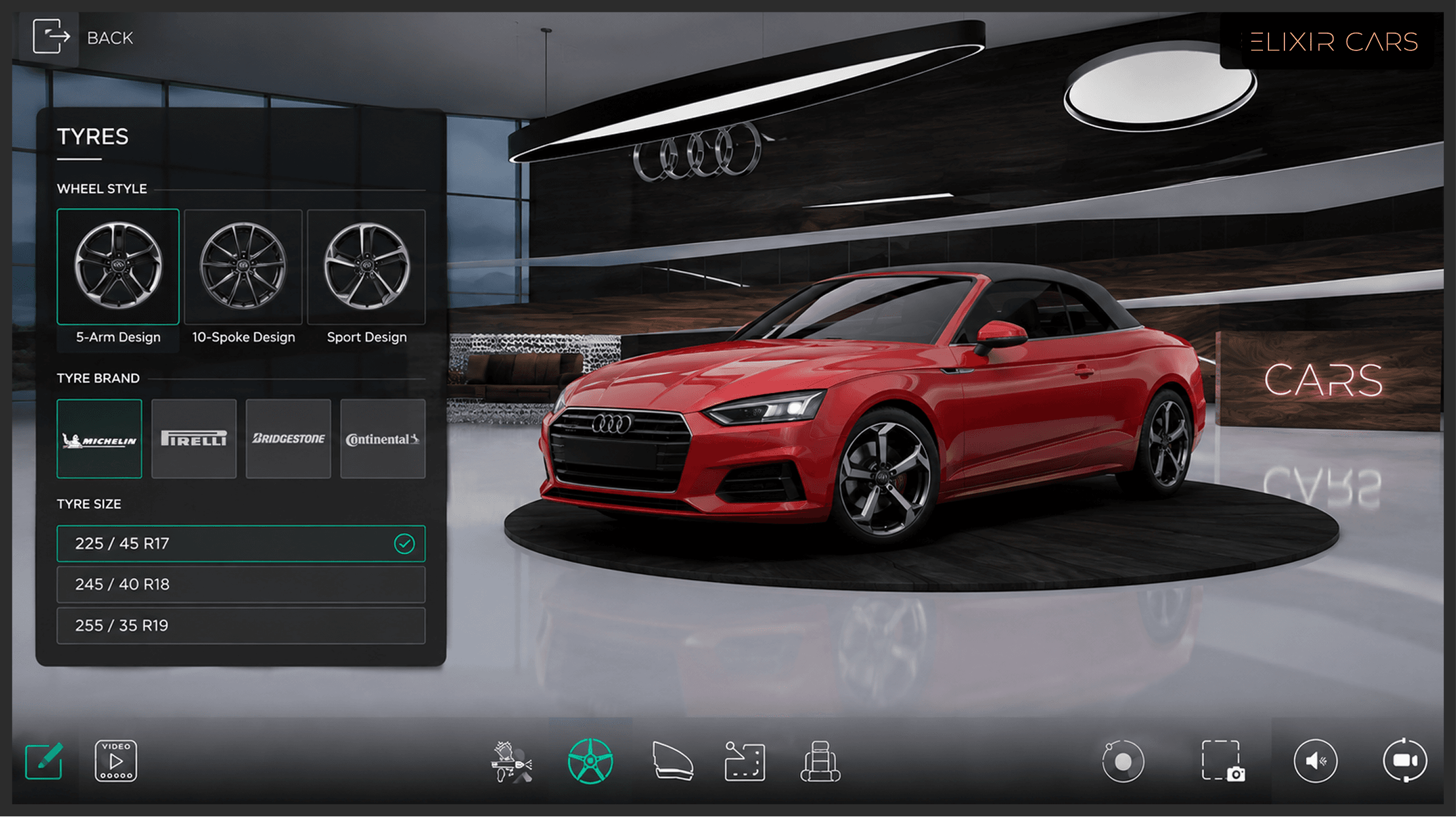 Tyres and Wheels Customization Menu