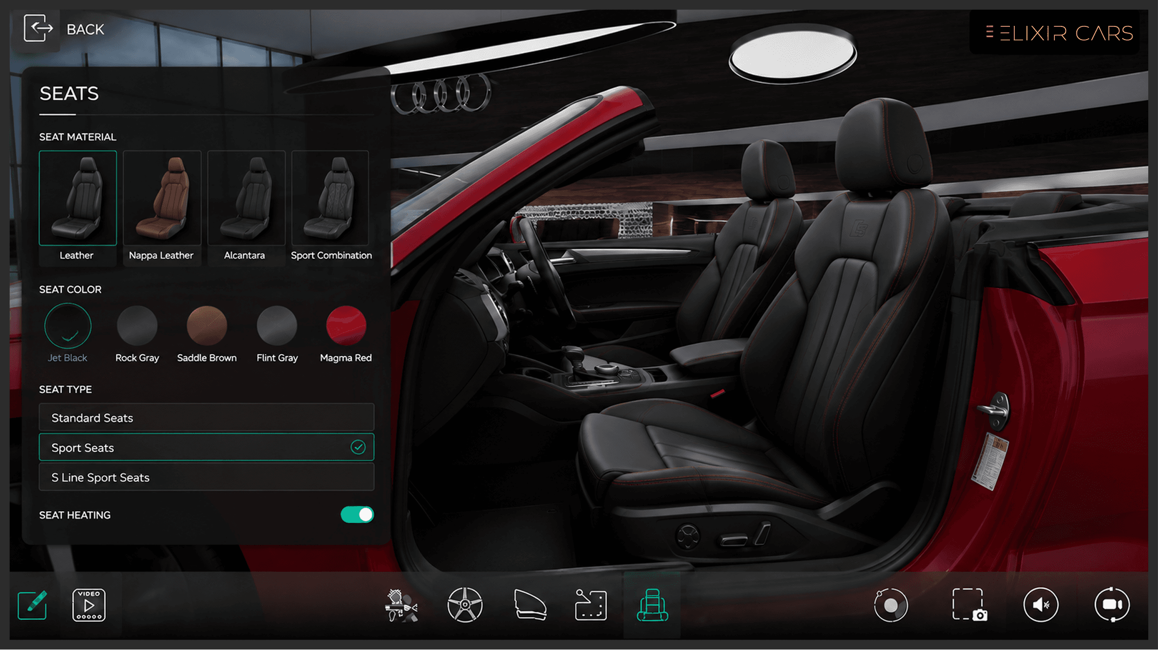 Seats and Leather Trim Selection