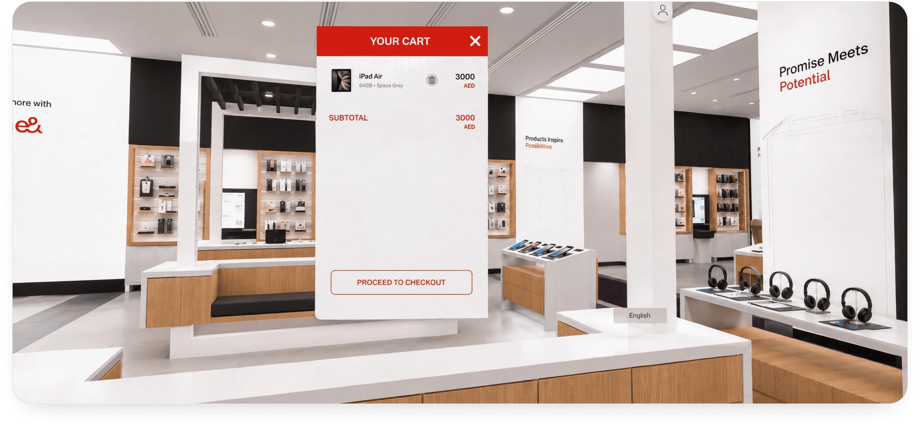 Etisalat VR User Experience and Cart Interface